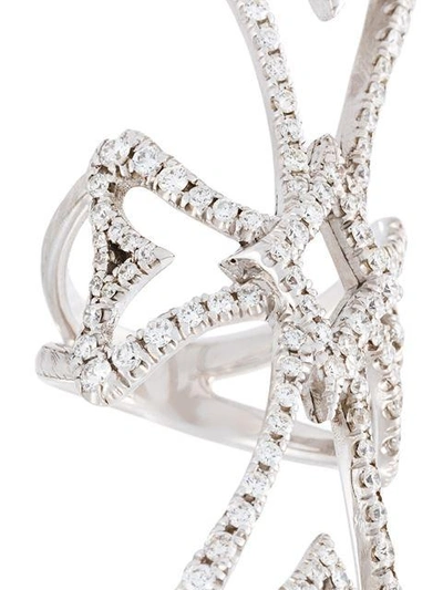 Shop Loree Rodkin Maltese Cross Diamond Ring In Metallic