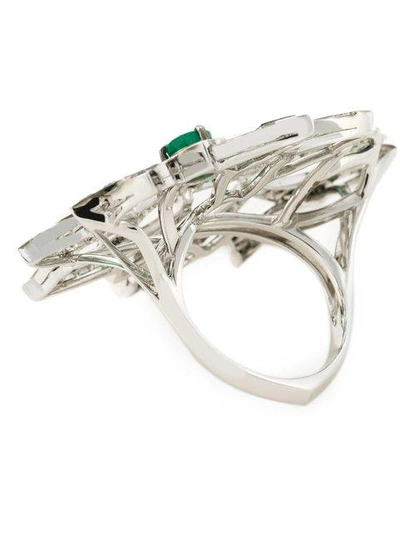 Shop Stephen Webster Diamond Flower Ring In Metallic
