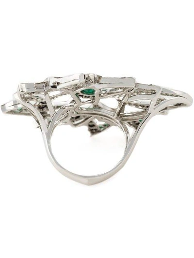 Shop Stephen Webster Diamond Flower Ring In Metallic
