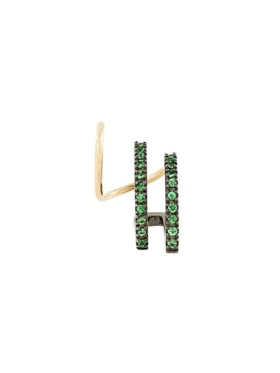 Shop Maria Black 'bess Vert' Twirl Tsavorite Earring - Metallic