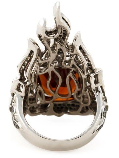 Shop Garrard 'fire Of London' Ring In Metallic