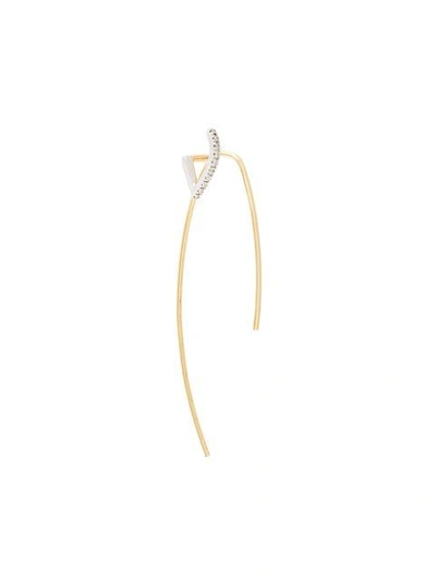 Shop Maria Black 'elodie Blanc' Twirl Diamond Earring - Metallic