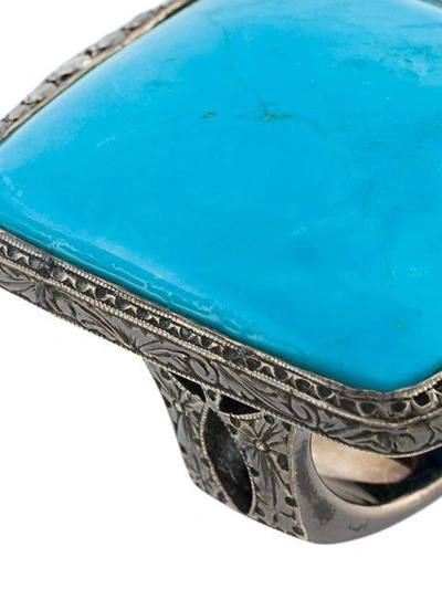 Shop Loree Rodkin Turquoise & Diamond Ring In Metallic
