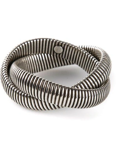 Shop Janis Savitt Twist 'cobra' Bracelet In Metallic