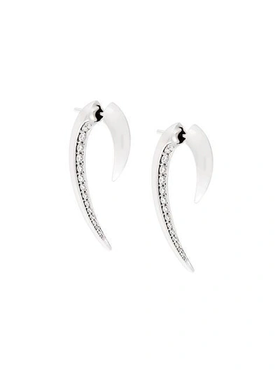 Shop Shaun Leane 18kt Gold Hook Diamond Earrings In Metallic