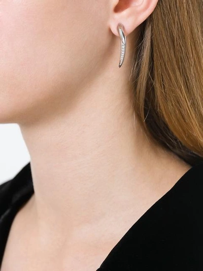 Shop Shaun Leane 18kt Gold Hook Diamond Earrings In Metallic