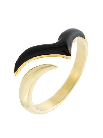 Shop Gisele For Eshvi 'fly With Me' Ring In Black
