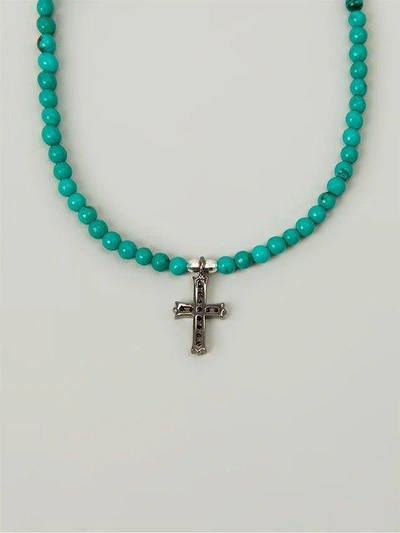 Shop Catherine Michiels Crucifix Bracelet In Blue