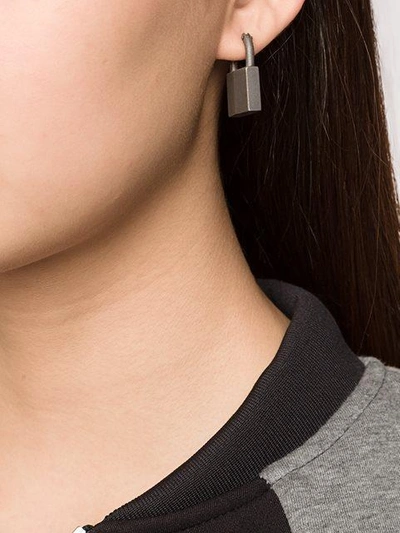Shop Lauren Klassen Padlock Earring - Grey