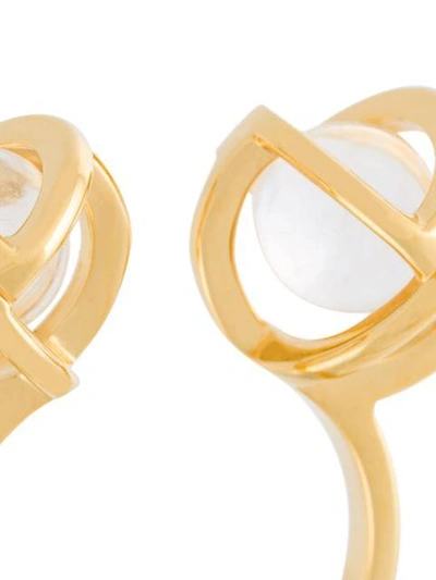 Shop Lara Bohinc 'planetaria' Double Ring - Metallic