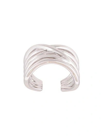 Shop Alinka 18kt White Gold 'zoya' Pinkie Ring In Metallic