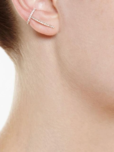 Shop Asherali Knopfer 18k Rose Gold Theo Diamond Ear Cuff