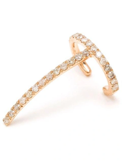Shop Asherali Knopfer 18k Rose Gold Theo Diamond Ear Cuff