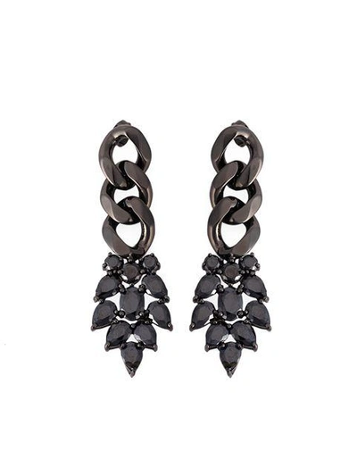 Shop Iosselliani 'black On Black Memento' Earrings