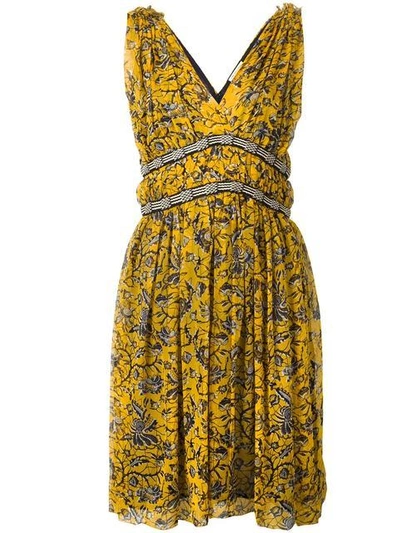 Shop Isabel Marant Étoile 'balzan' Dress In Yellow/orange