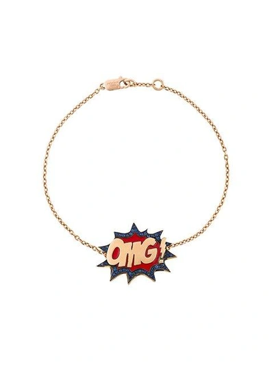 Shop Monan 'omg!' Sapphire Bracelet In Metallic