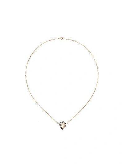 Shop Monan Diamond Pendant Necklace In Metallic