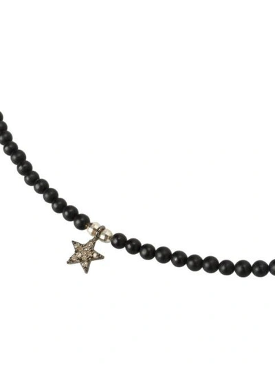 Shop Catherine Michiels Mini Star Necklace In Black