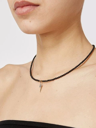 Shop Catherine Michiels Beaded Necklace In Black