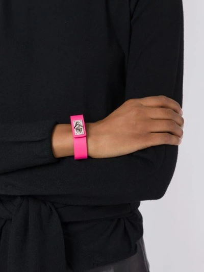 Shop Givenchy 'shark' Bracelet In Pink