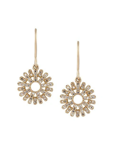 Shop Astley Clarke 'rising Sun' Diamond Drop Earrings In Metallic