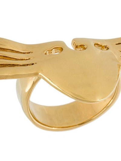 Shop Aurelie Bidermann 'melina' Winged Mask Ring