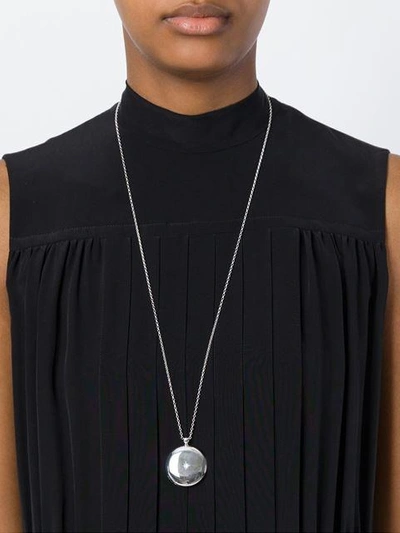 Shop Astley Clarke Large 'astley' Locket Pendant Necklace - Metallic