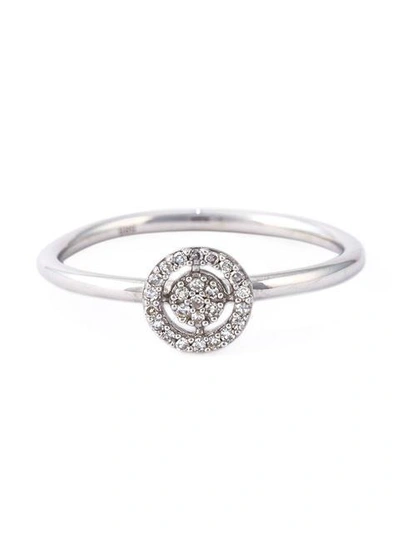 Shop Astley Clarke Mini Icon Aura Diamond Ring In Metallic