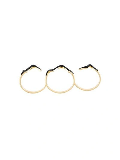 Shop Gisele For Eshvi Fetri Triple Branch Ring - Black