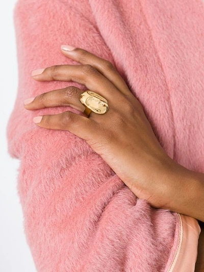 Shop Aurelie Bidermann 'melina' Oval Mask Ring