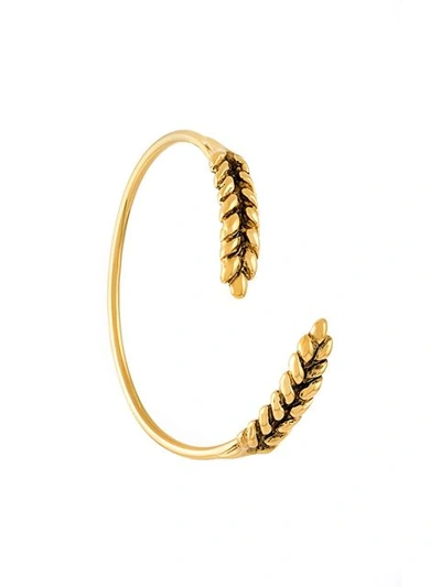 Aurelie Bidermann Toi & Moi Ears Of Wheat Bracelet In Gold