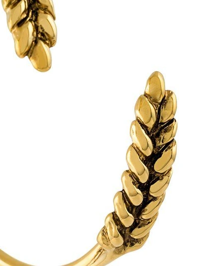 Shop Aurelie Bidermann 'wheat' Open Bracelet In Metallic
