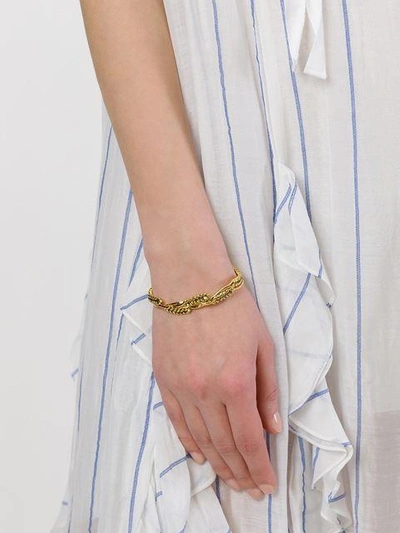 Aurelie Bidermann Five Cobs Wheat Bangle Bracelet In Metallic