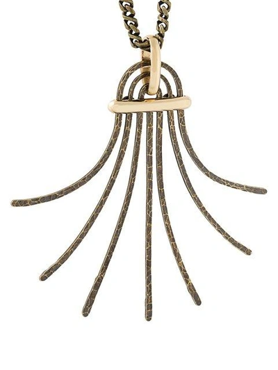 Shop Lanvin Spiral Spread Necklace - Metallic
