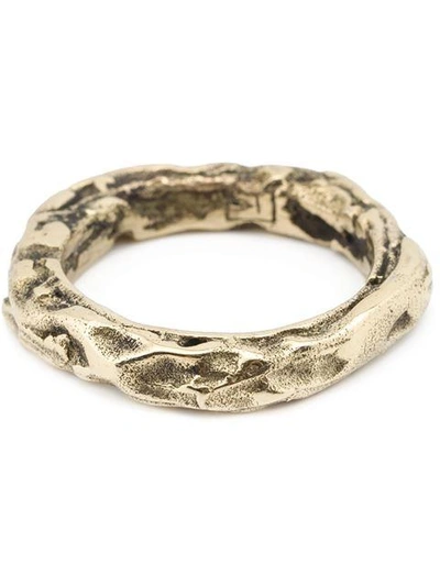 Shop Simona Tagliaferri 'wrinkle' Ring In Metallic