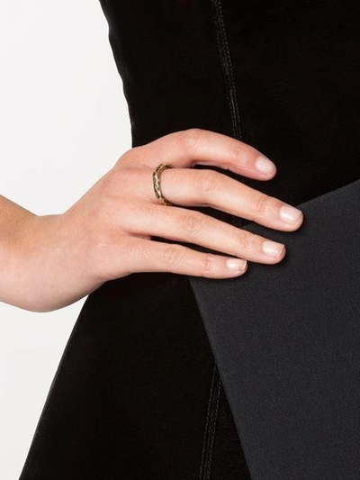 Shop Simona Tagliaferri 'wrinkle' Ring In Metallic