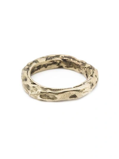 Shop Simona Tagliaferri 'wrinkle' Ring In Metallic