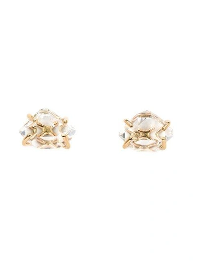 Shop Melissa Joy Manning Herkimer Diamond Post Earrings - Metallic