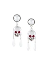 MOSCHINO SKULL DROP CLIP,A9114840111624020