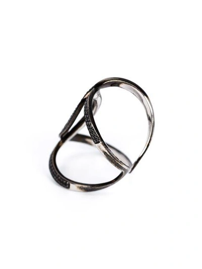 Shop Kristin Hanson Diamond Wave Ring In Black