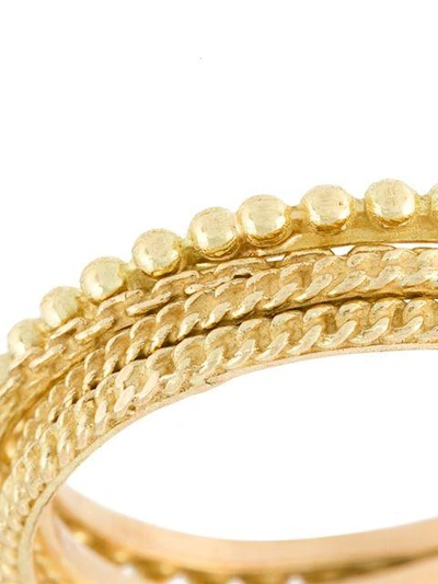 Wouters & Hendrix Gold Set Of 4 Sculpted Rings In Metallic