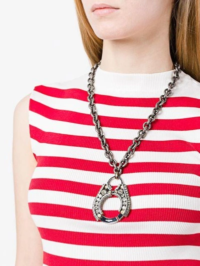 Shop Lanvin Pendant Necklace - Metallic