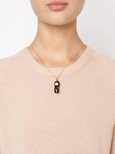 Shop Kristin Hanson 'kokeshi Doll'charm Necklace In Black