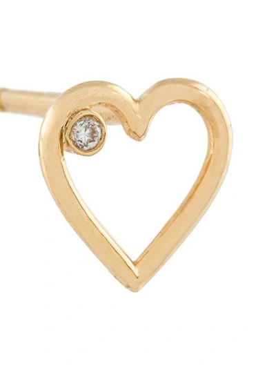 Shop Aurelie Bidermann 'love & Diamond' Earring In Metallic