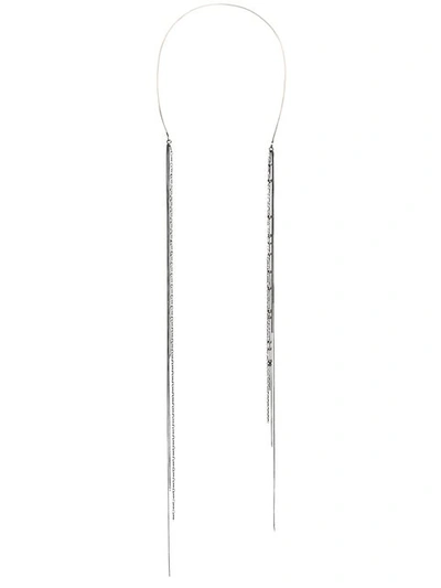Ann Demeulemeester Long Pendant Layered Necklace - Metallic
