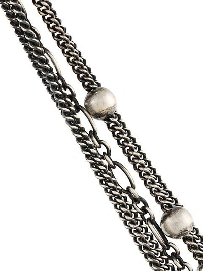 Shop Ann Demeulemeester Long Pendant Layered Necklace - Metallic