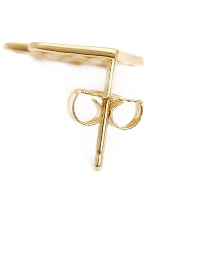 Shop Luis Morais 18kt Yellow Gold Large 'p3' Earrings In Metallic