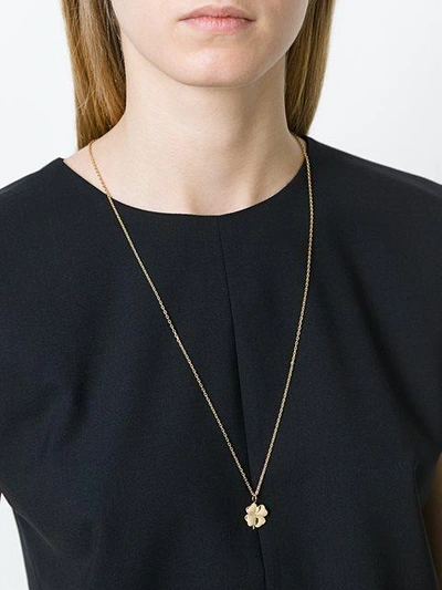 Shop Aurelie Bidermann 18kt Yellow Gold 'clover' Pendant - Metallic