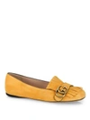 GUCCI Marmont Suede Kiltie Flats