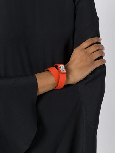 Shop Givenchy 'shark' Bracelet In Orange